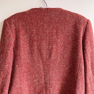 Vintage 1980s Red Double Breasted Wool Blazer M/L image 9