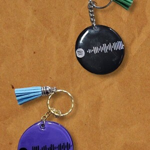 Personalized Custom Spotify Keychain - Handmade Music Gift