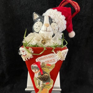 Cat in Santa Hat Ornament