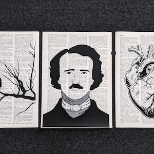 Edgar Allen Poe Dictionary Print Set