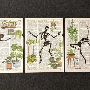 Dancing Skeleton Dictionary Print Set