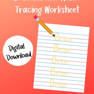 Editable Name Tracing Worksheet Template, Reusable Teacher Resource, Printable Writing Practice, Kids Learning Activity