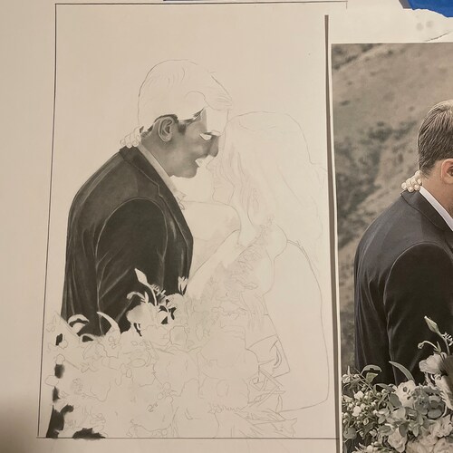 Shops Wedding Drawing Portrait Custom