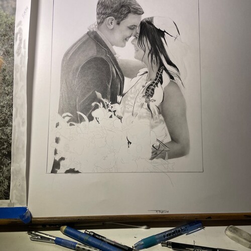 Shops Wedding Drawing Portrait Custom