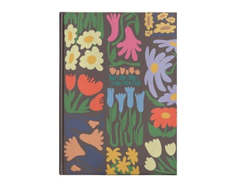 Hardcover Groovy Aesthetic Lined Notebook