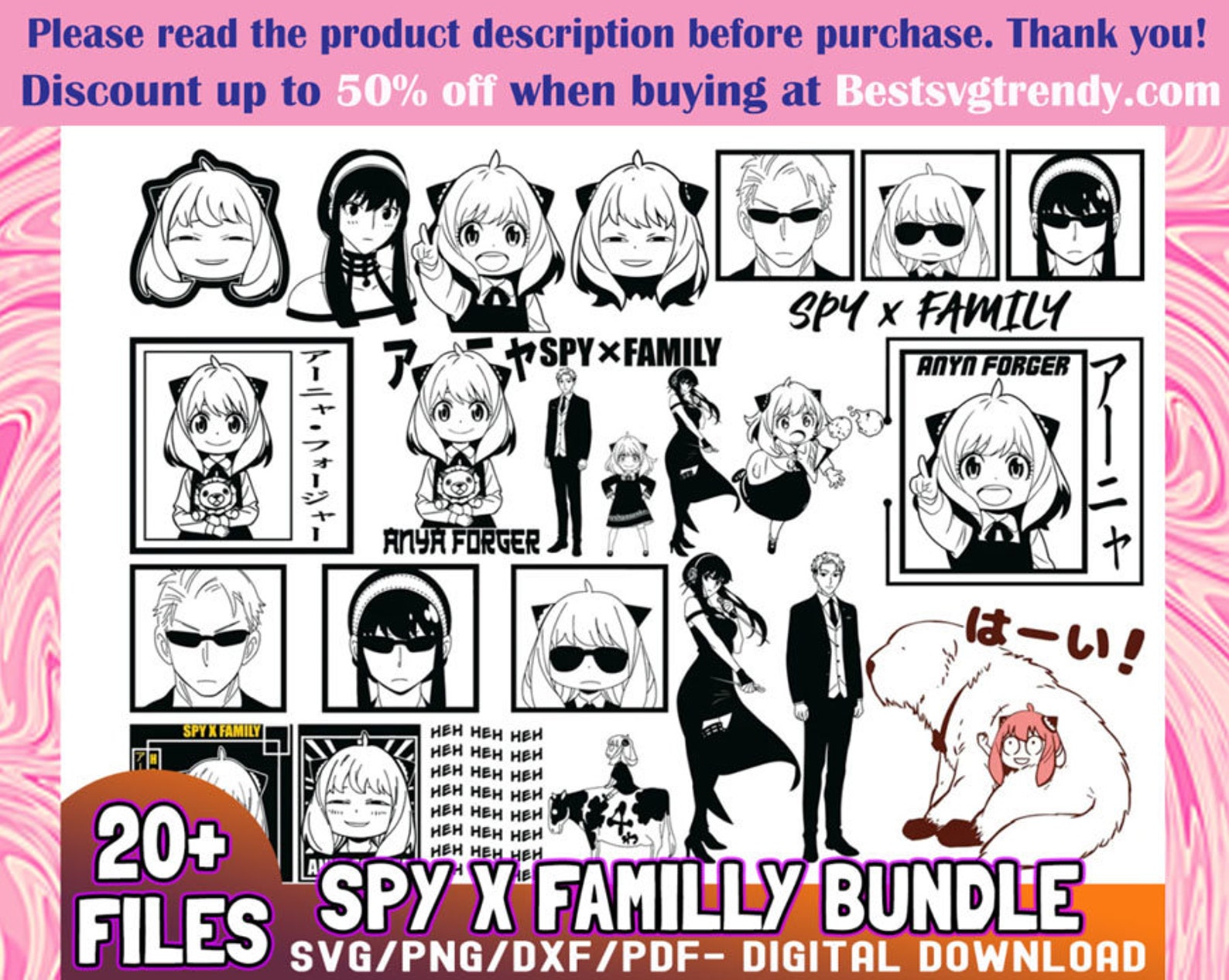 Spy X Family Svg Bundle Anime Svg Anime Spy Svg Anime Svg Etsy