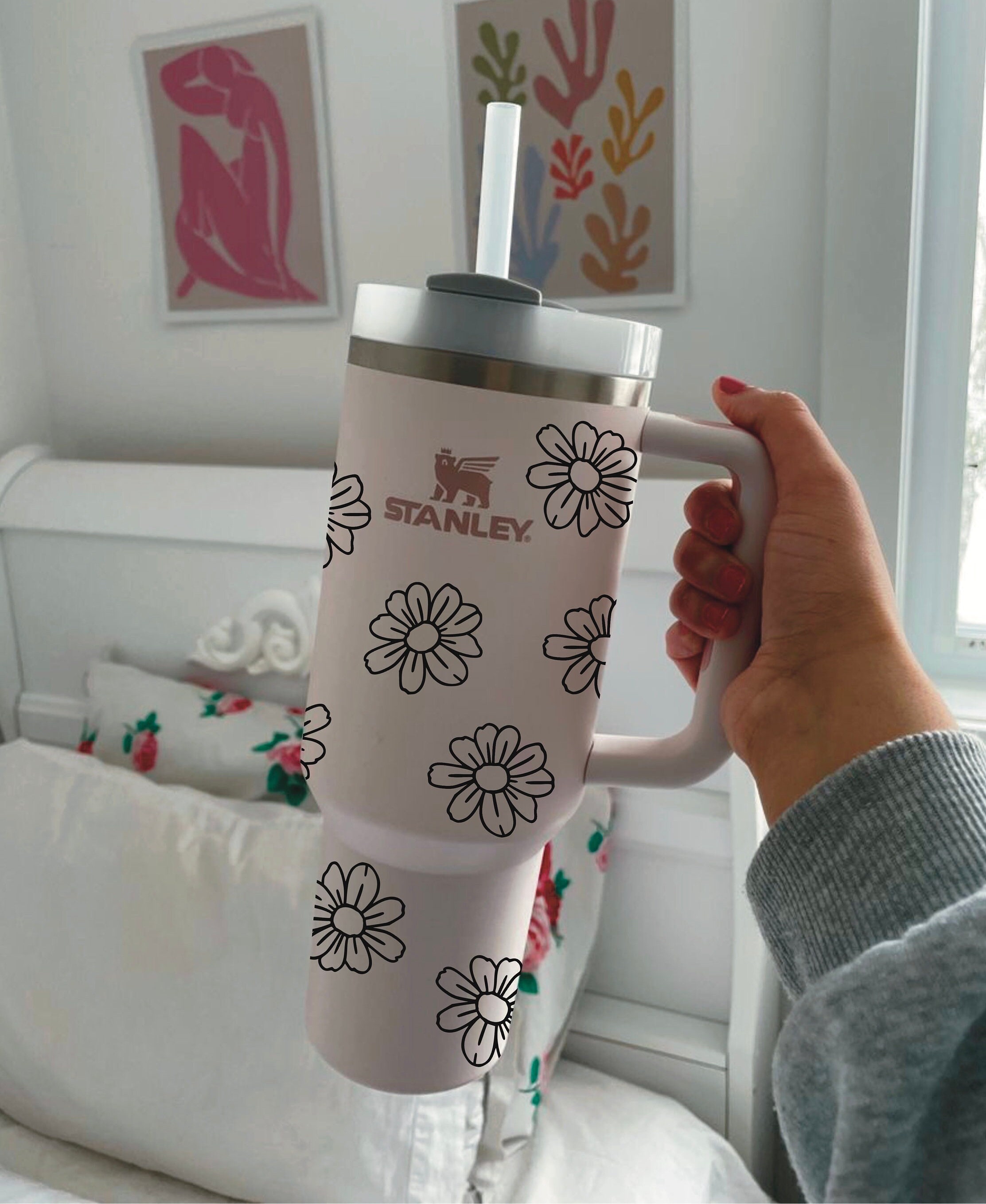 Stanley Cup Stickers, Simple Modern Flowers Decals Sheets, Stanley  Accessories, Tumbler Sticker, Water Bottle Stickers, Yeti Stickers 