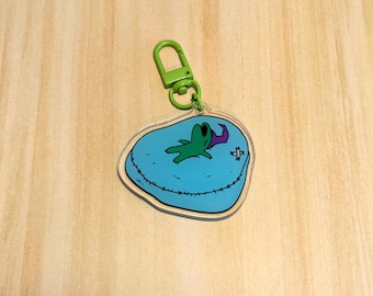 Smiling Friends Sleepy Glep Acrylic Keychain