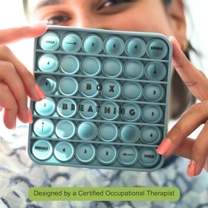 Sensory Pop It Fidget Toy: Box Breathing Calming Tool