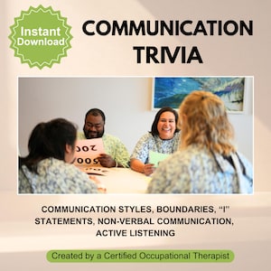 Communication Trivia Game: Mental Health Group Activity (PDF Pattern
