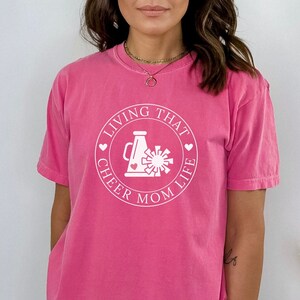 Comfort Colors Mom Shirt for Cheer Mom Tshirt Gift for Cheer Mom Shirt Cheer Competition Shirt for Mom Mothers Day Gift for Cheerleader Mom