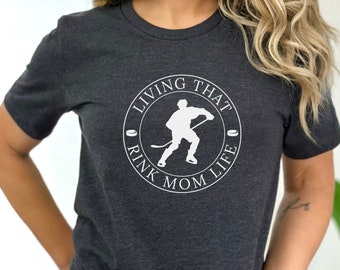 Living That Rink Mom Life Shirt, Hockey Mom Shirt, Hockey Mom Life Shirt, Hockey Mom Tshirt, Hockey Mom Gifts, Hockey Shirts for Women