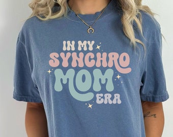 In My Synchro Mom Era Comfort Colors Shirt Synchronized Skating Shirt Synchro Ice Skating Mom Shirt Ice Skating Gift for Mom Synchro Tshirt