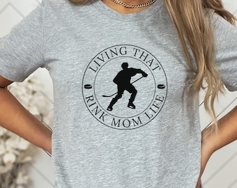 Living That Rink Mom Life Shirt, Hockey Mom Shirt, Hockey Mom Life Shirt, Hockey Mom Tshirt, Hockey Mom Gifts, Hockey Shirts for Women