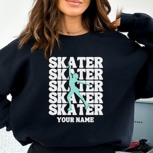 Custom Figure Skating Sweatshirt, Ice Skating Sweatshirt, Personalized Figure Skating Gift, Ice Skating Gifts, Custom Figure Skating Shirt