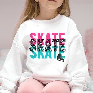 Kids Figure Skating Sweatshirt for Girls Ice Skating Sweatshirt Gift for Girls Crewneck Figure Skater Sweatshirt Ice Skating Gift Kids Shirt