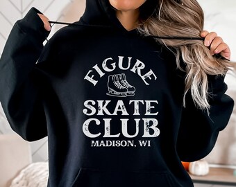 Custom Ice Skating Hoodie for Figure Skater Gift for Ice Skating Coach Personalized Figure Skating Hoodie for Mom Ice Skate Gift for Skater