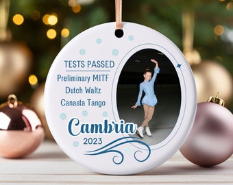 Custom Figure Skating Ornament Personalized Ice Skating Ornament Figure Skating Gift Ice Skater Gift Personalized Christmas Ornament Gift