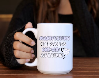 Manifest Mug Manifest Gift for Women Manifestation Mug Manifestation Gift for Her Spiritual Mug Ceramic Coffee Mug Law of Attraction Mug