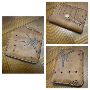 Cartera vintage con botón de guante de béisbol de las Pequeñas Ligas