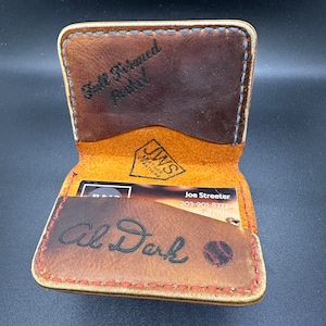 Vintage Spaulding Pace Setter con firma Al Dark, tarjetero plegable con 4 bolsillos