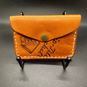 Vintage Wilson dos botones de bolsillo Snap Card Wallet