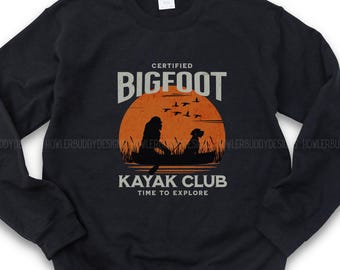 Bigfoot Nature Lover Unisex Sweatshirt : German Wirehaired Pointer Dog Mom & Dad Gifts for Sasquatch Lovers - Hiking Kayak in Great Outdoors