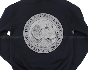 Golden Retriever Detection Dog Unisex Sweatshirt : For K-9 Handlers & Nose Work Dog Trainers in Law Enforcement w/ Canine Fur Missiles
