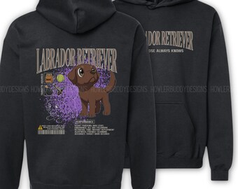 Chocolate Labrador Retriever Anime K9 Unisex Hoodie: Gift for K-9 Handler & Scent Work Dog Trainers in LEO Military - Lab Hunting Dog Gifts