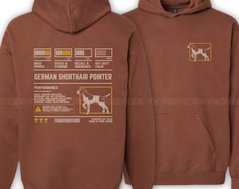 GSP K9 Handler Unisex Hoodie: Gift For K-9 Handlers & Scent Work Dog Trainers in Law Enforcement  with German Shorthair Pointer Fur Missiles