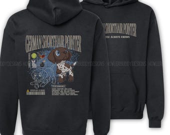 Anime GSP K9 Handler Unisex Hoodie: Gift for K-9 Handlers & Scent Work Dog Trainers LEO Military with German Shorthair Pointer Fur Missiles