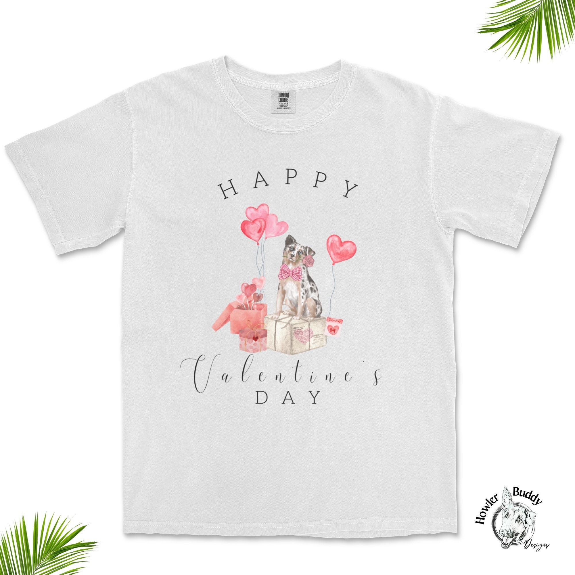 Vintage Hearts Australian Shepherd Valentine's Day Shirt, Aussie