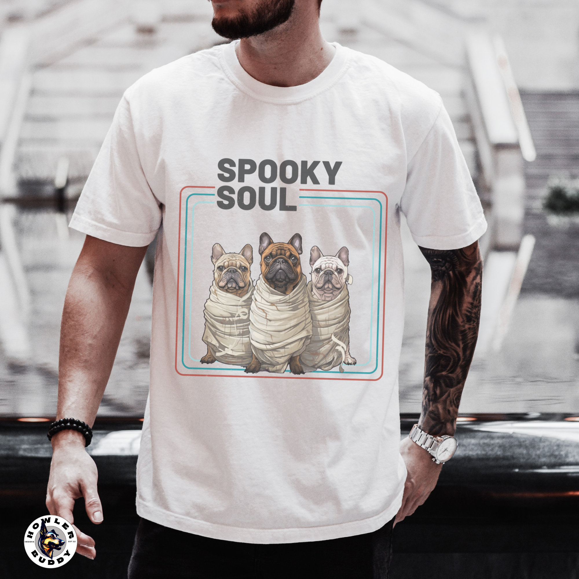 Discover Spooky Soul of a Frenchie : Retro Mummy Halloween Unisex Shirt - The Perfect Gift for French Bulldog Lovers and Fans - Frenchy Mom
