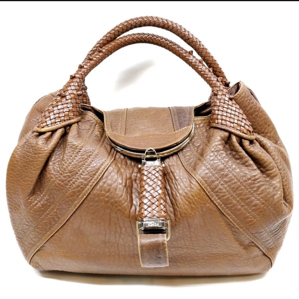 Auth Fendi Nappa Spy Hobo Ledertasche