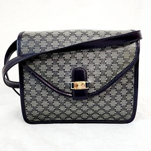 Auth CELINE Triomphe Crossbody Bag