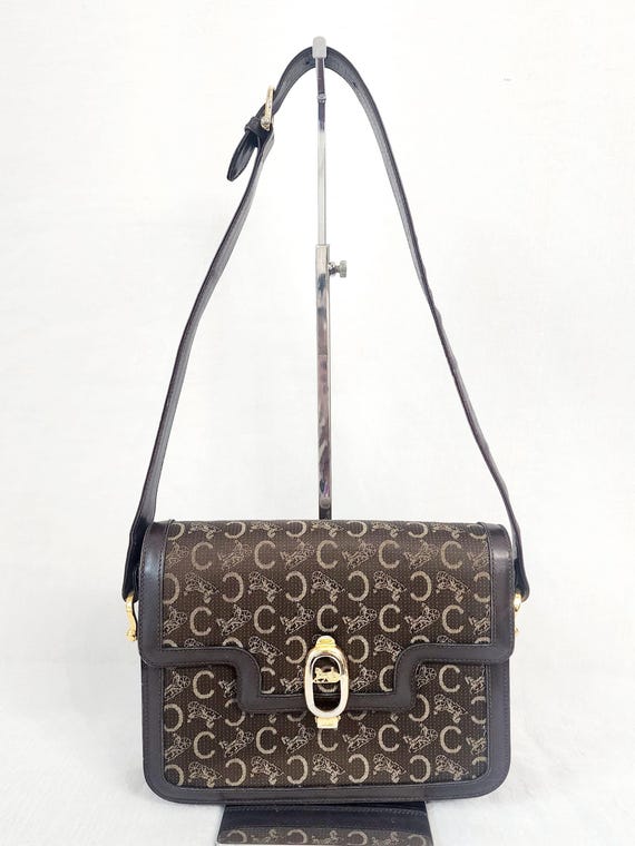 Auth CELINE Macadam Pattern Carriage Shoulder Bag - image 2