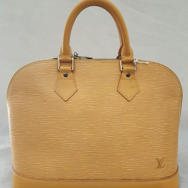 Auth Louis Vuitton Alma Epi Leather Bag