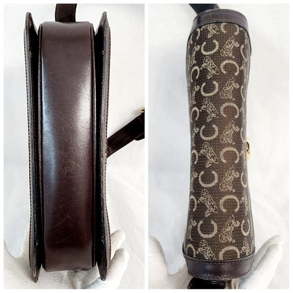 Auth CELINE Macadam Pattern Carriage Shoulder Bag - image 10