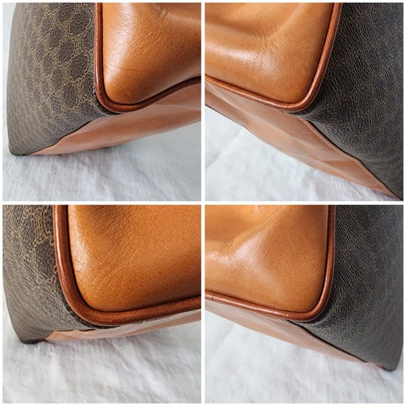 Auth CELINE Macadam Pattern Top Handle Bag - image 10