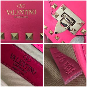 Auth Valentino Garavani Vitello Rockstud Flap Crossbody Bag image 6
