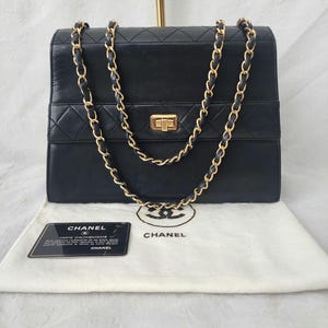 Auth Chanel Vintage Lambskin Trapezoid Reissue Shoulder Bag