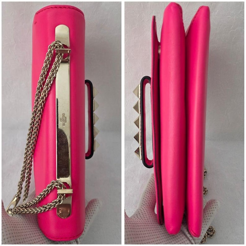 Auth Valentino Garavani Rockstud Va Va Voom Bandolera rosa neón imagen 9