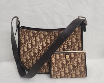 Bolso de hombro y cartera con cierre de beso Auth Dior Trotter Bundle