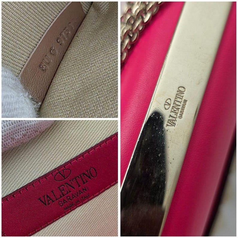 Auth Valentino Garavani Rockstud Va Va Voom Bandolera rosa neón imagen 5