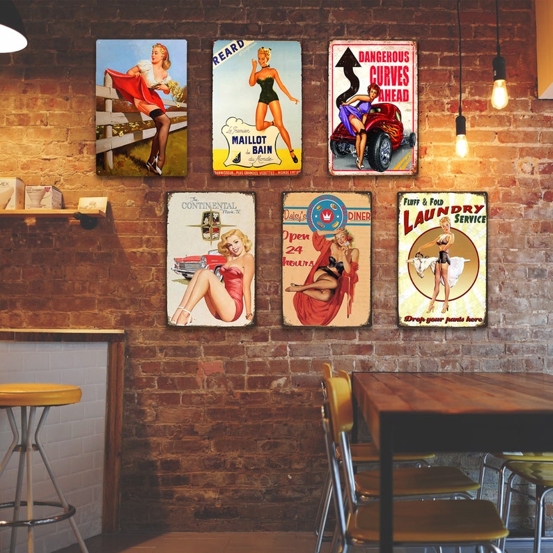 Creative Tin Sign 8in12in Art Metal Wall Hanging Bar Wall Decoration