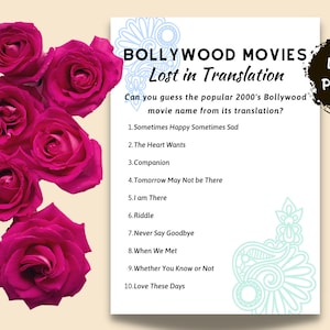 2000's Bollywood Movie Game: Lost in Translation - Can You Guess the Popular Bollywood Movie Name from its Translation? | Instant Download