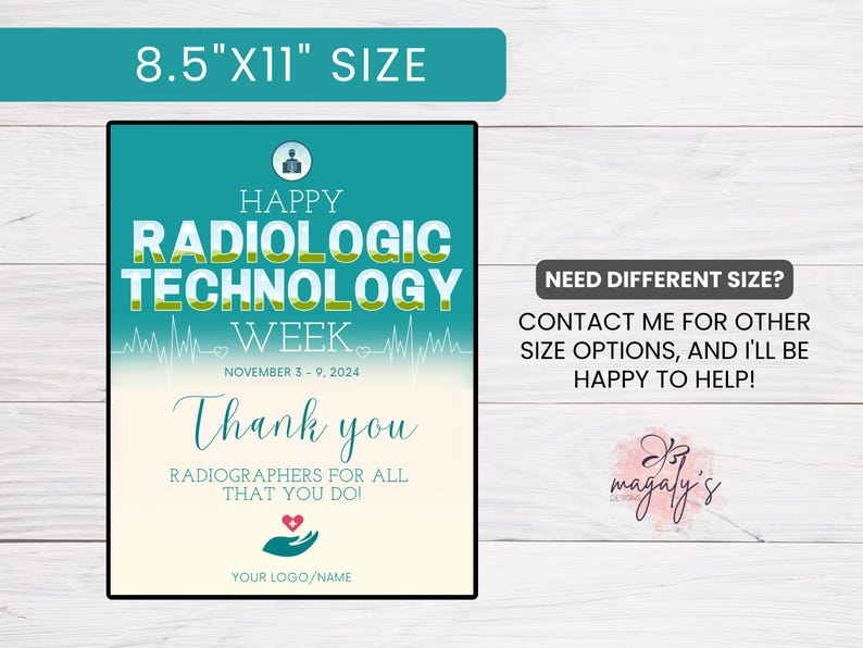 Editable Radiologic Technology Week Flyer in Canva | Thank You ...