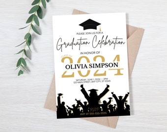 Graduation Celebration Invitation | Class of 2026 Personalized Download | Graduation Announcement | Grad Party Invite | Minimalist Design