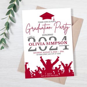 Graduation Celebration Invitation | Class of 2025 Personalized Download | Graduation Announcement | Grad Party Invite | Editable in Canva