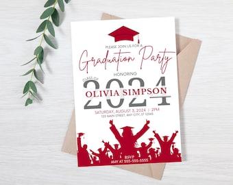 Graduation Celebration Invitation | Class of 2026 Personalized Download | Graduation Announcement | Grad Party Invite | Editable in Canva
